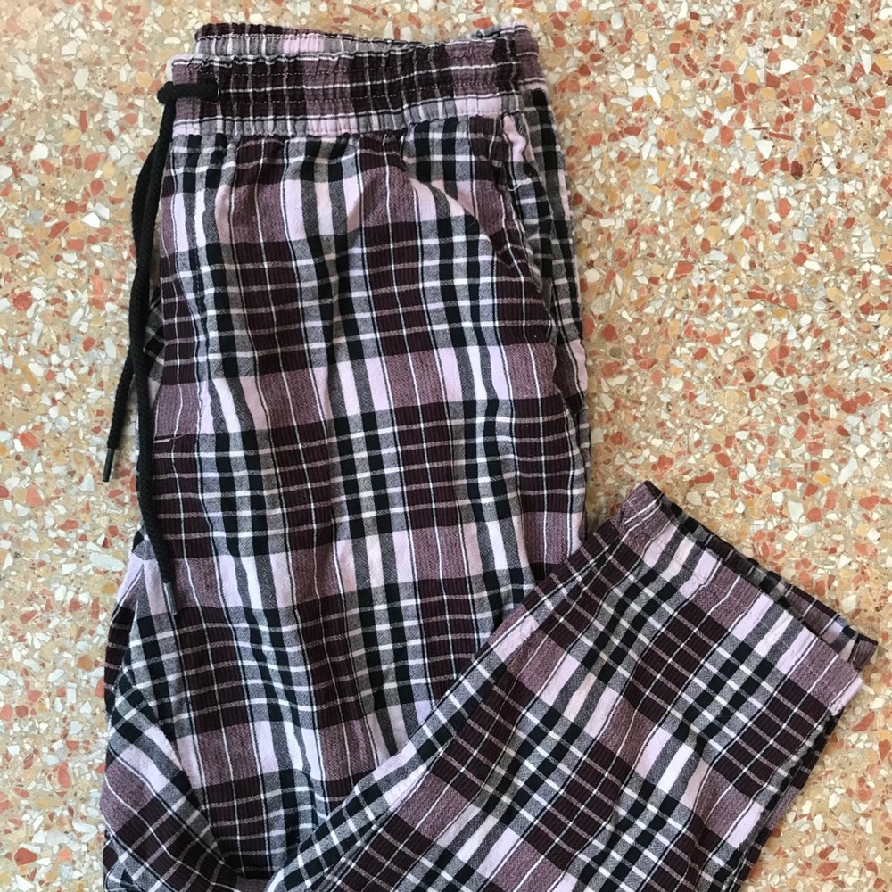 SOLD UO Purple Plaid Drawstring Pants